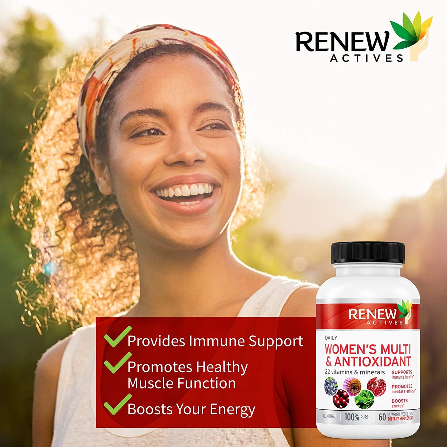 #1 Best MAX Potency Women's Daily Vitamin and Antioxidant! We Deliver 100% of Your Daily Vitamin and Mineral Values to Bridge Your Nutrition Gap - Feel the Difference or your Money Back!