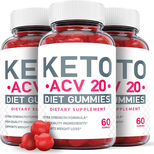 (3 Pack) Keto ACV 20 Gummies - Supplement for Weight Loss - Energy & Focus Boosting Dietary Supplements for Weight Management & Metabolism - Fat Burn - 180 Gummies - Nutricity.com.au