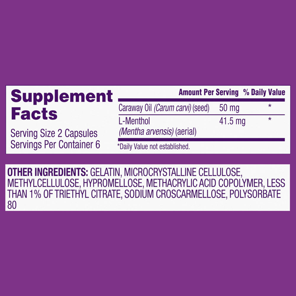 Fdgard Digestive Health Supplement with Caraway Oil & L-Menthol for Occasional Nausea, Bloating & Upset Stomach†, 12Ct (Packaging May Vary)