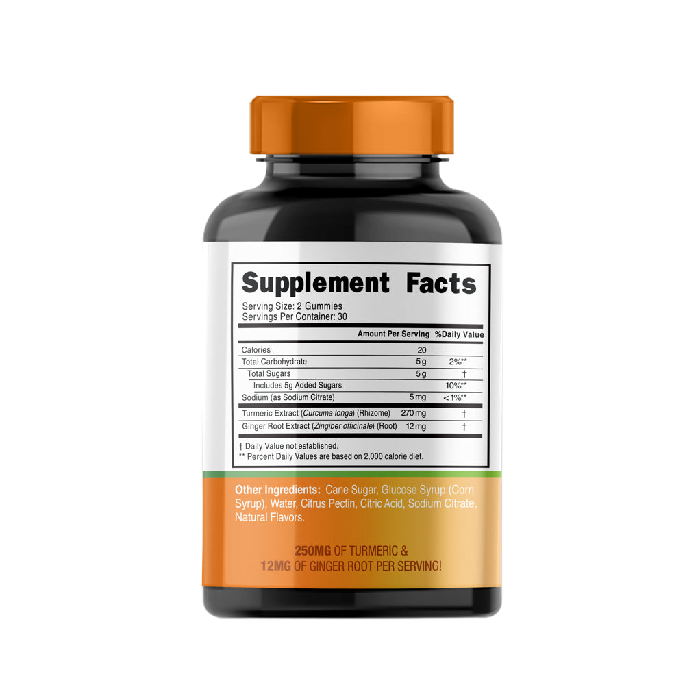 Curcuwell Turmeric Curcumin Gummies with Ginger - Helps Support Healthy Joints, Inflammation, and Digestive Health & Immunity + - Vegan, Chewable, Natural Dietary Supplement for Men & Women (60 Count)