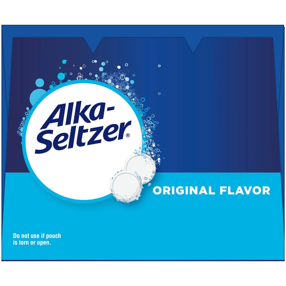 Alka-Seltzer Original Effervescent Aspirin Pain Relief Tablets, 72 Count
