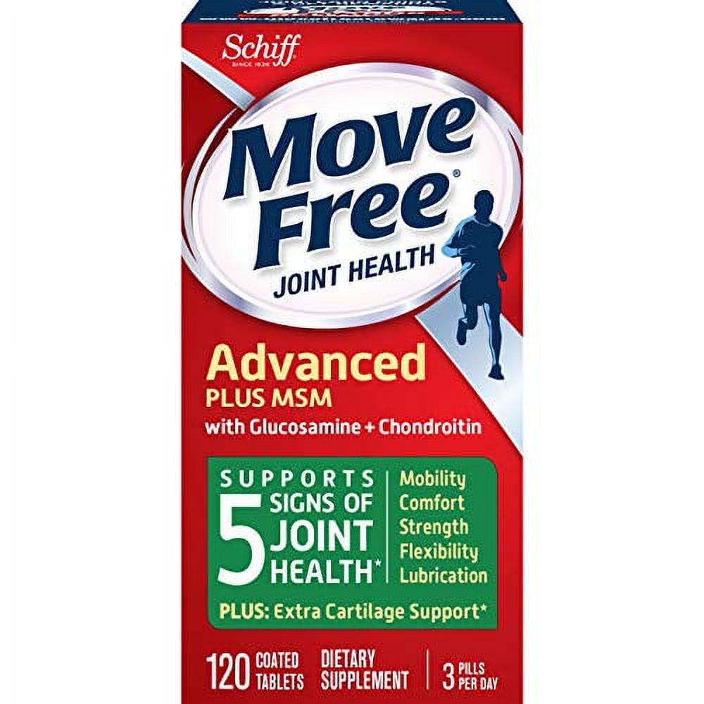 Move Free Advanced plus MSM 120 Tablets - Joint Health Supplement with Glucosamine and Chondroitin