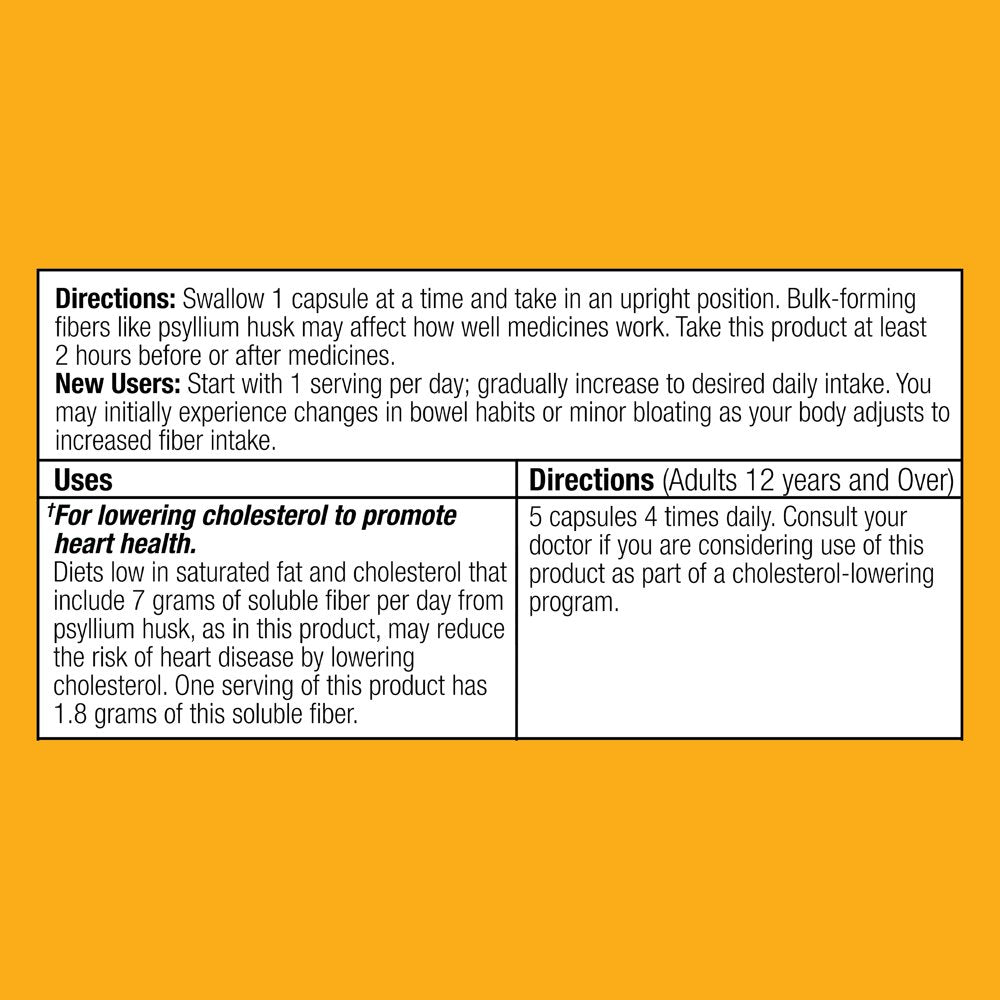 Equate Daily Fiber, 100% Psyllium Husk Dietary Supplement Capsules, 160 Count