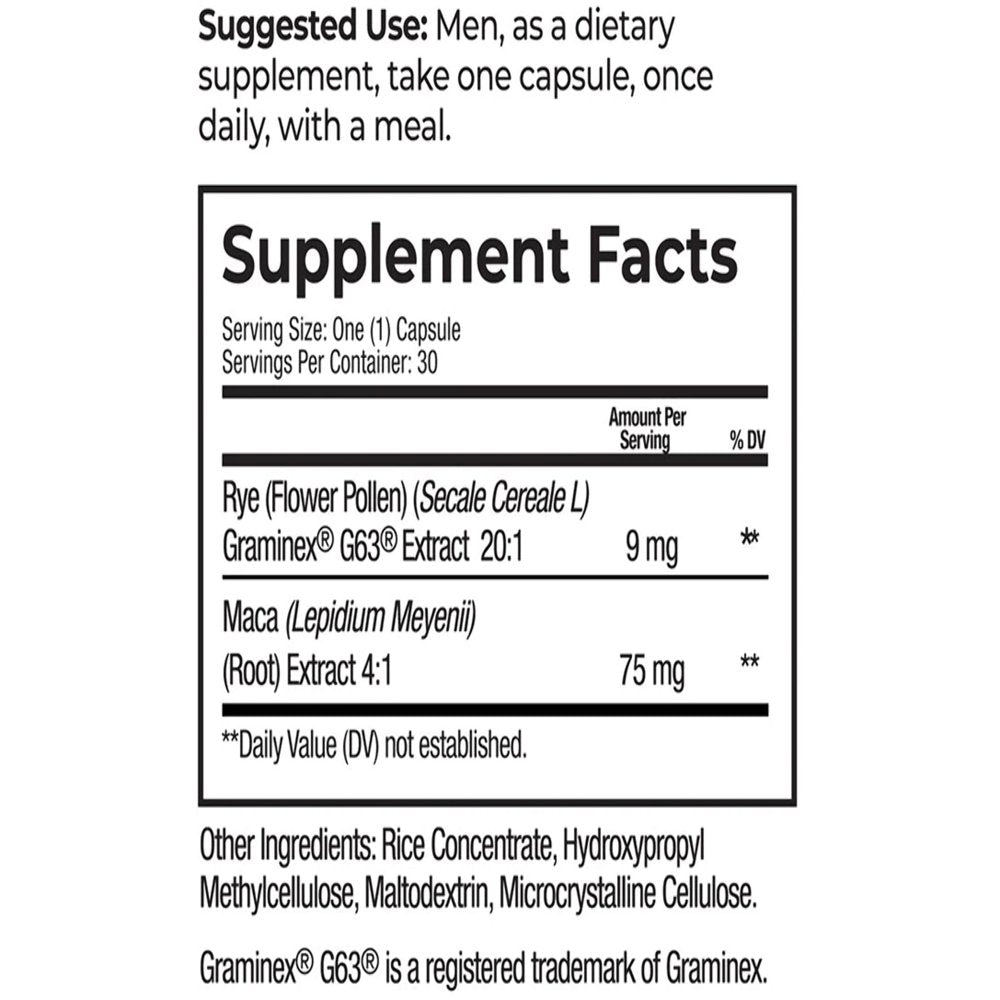Prosta-Rye Natural Prostate Supplement for Men That Are Experiencing Enlarged Prostate, Frequent Urination, Overactive Bladder - 4 Bottles, 120 Capsules