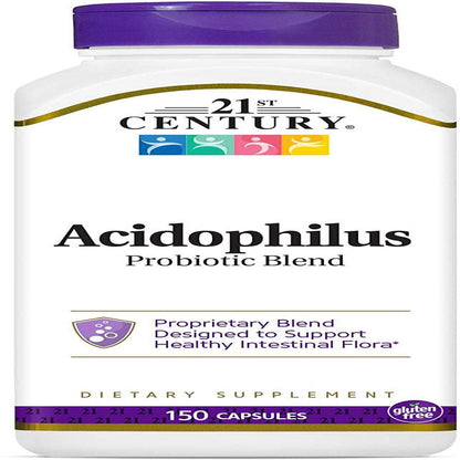 21St Century Acidophilus Probiotic Blend Capsules, 150 Ct, 2-Pack