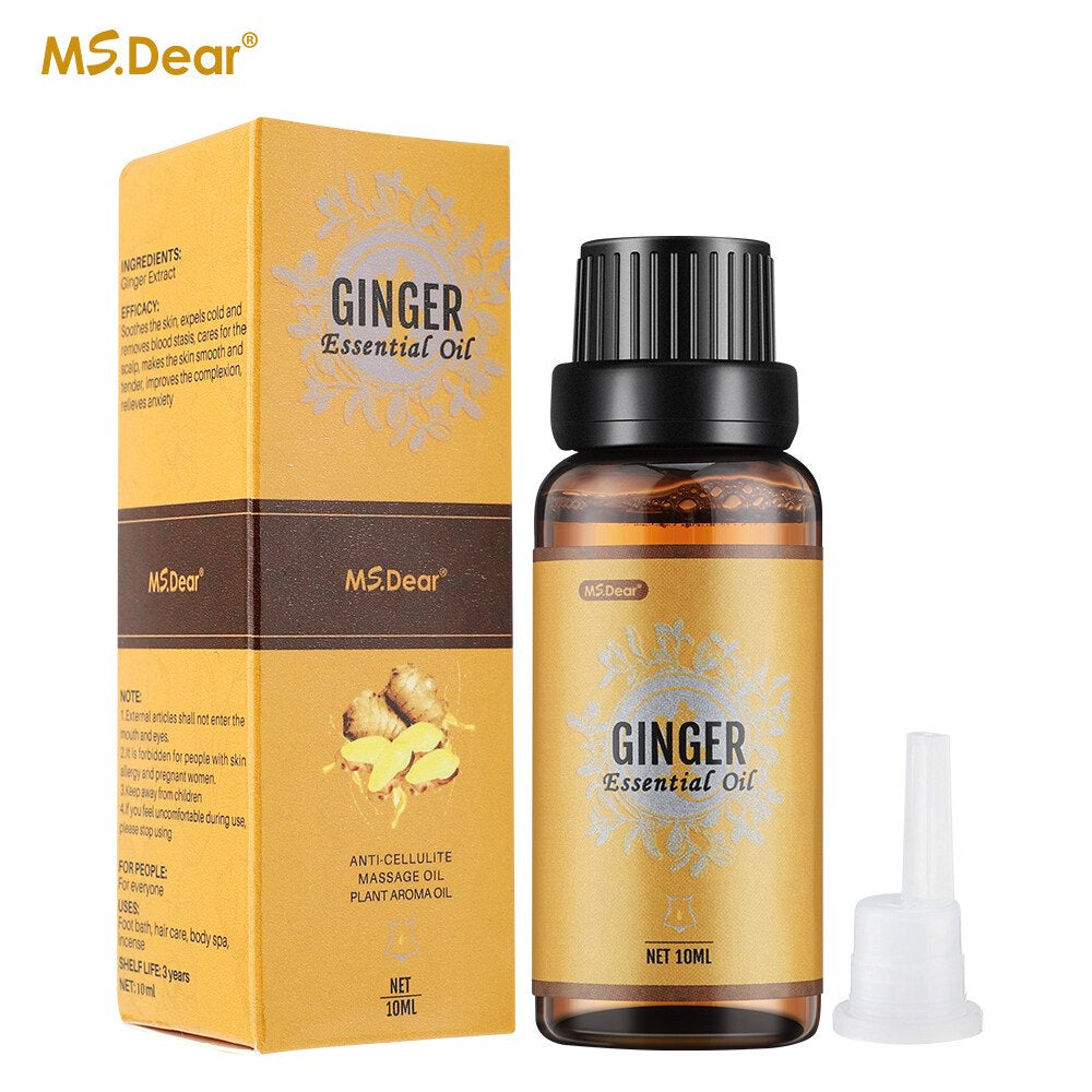 Dearbeauty Ginger Oil,100% Pure Ginger Oil for Weight Loss Belly Fat,Lymphatic Drainage Ginger Oil for Swelling
