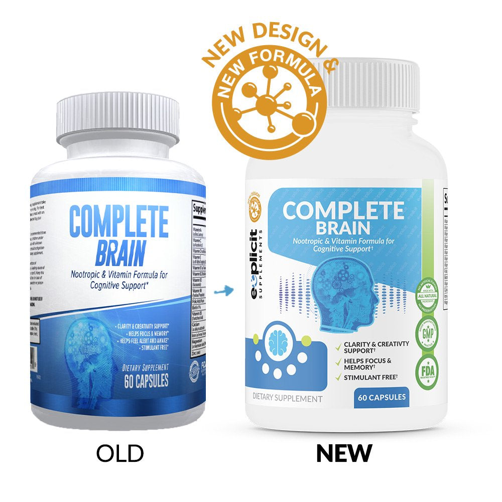 Completebrain – Powerful Nootropic and Brain Supplement and Advanced Probiotics – 40 Billion CFU Active Cultures – Nootropic Neuro Stack