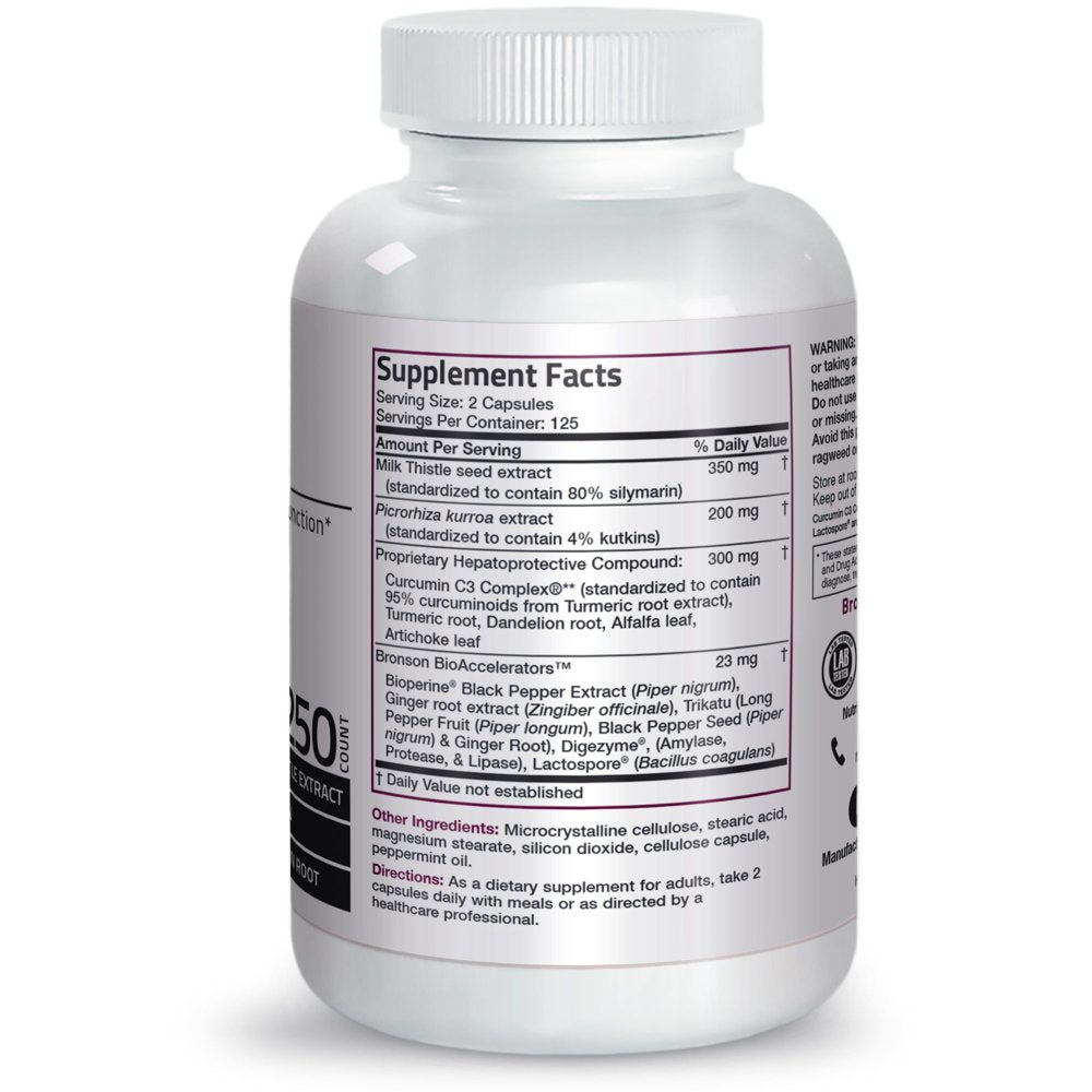 Bronson Liver Detox, 250 Capsules