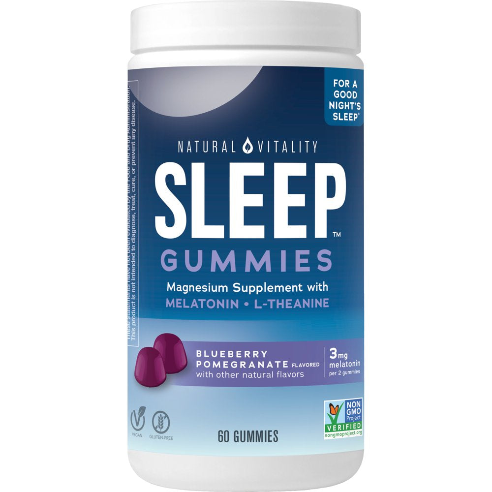Natural Vitality SLEEP Magnesium Supplement Gummies, 60 Count