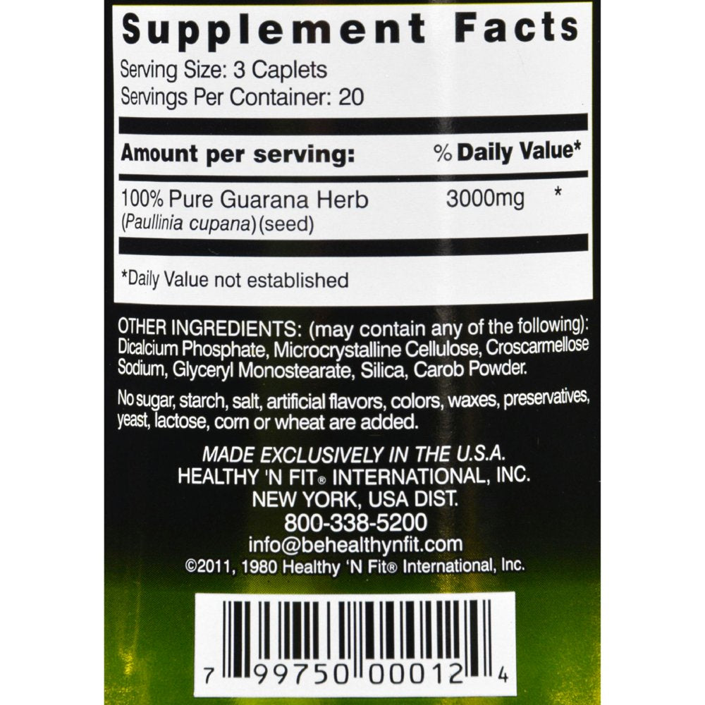 Healthy 'N Fit Energize Energy Booster - 60 Capsules Energy Supplements