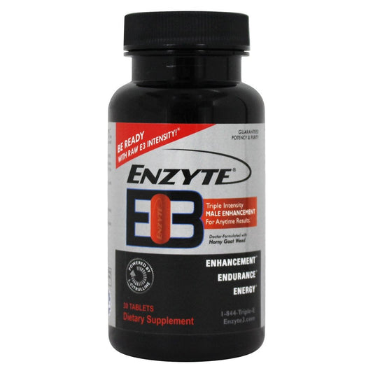 Enzyte3 Male Enhancement Supplement for Energy & Endurance - L-Citrulline, Epimedium, Guarana Seed, Horny Goat Weed, Niacin, Vitamins B6 & B12, Folate - 30 Day Supply