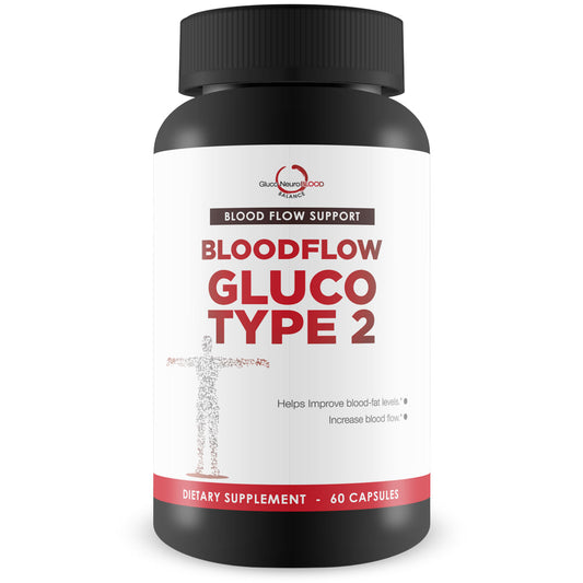 Bloodflow Gluco Type 2 - Blood Boost Blood Flow Support - Blood Pressure Support - Poor Circulation Supplements - Blood Circulation Supplements - Blood Vessel Health - Support Blood Health