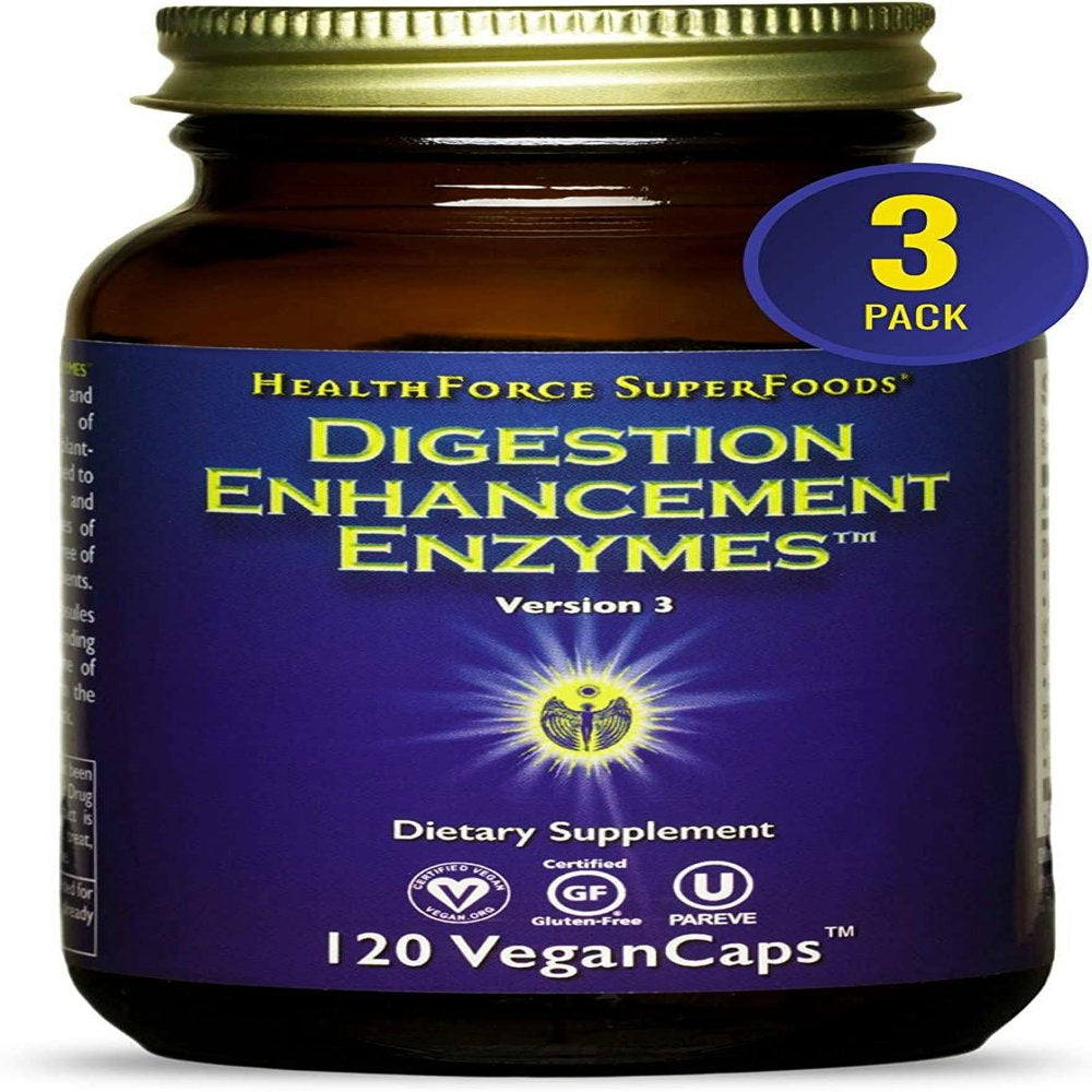 Digestion Enhancement Enzymes 120 Vegancaps - Pack of 3