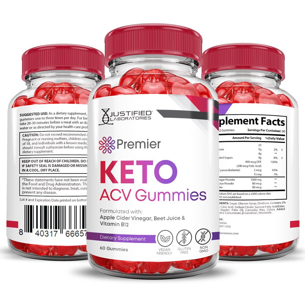(2 Pack) Premier Keto ACV Gummies 1000MG Dietary Supplement 120 Gummys - Nutricity.com.au