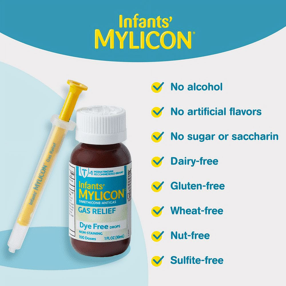 Mylicon Infants Gas Relief Drops, 1 Fl Oz (30 Ml)
