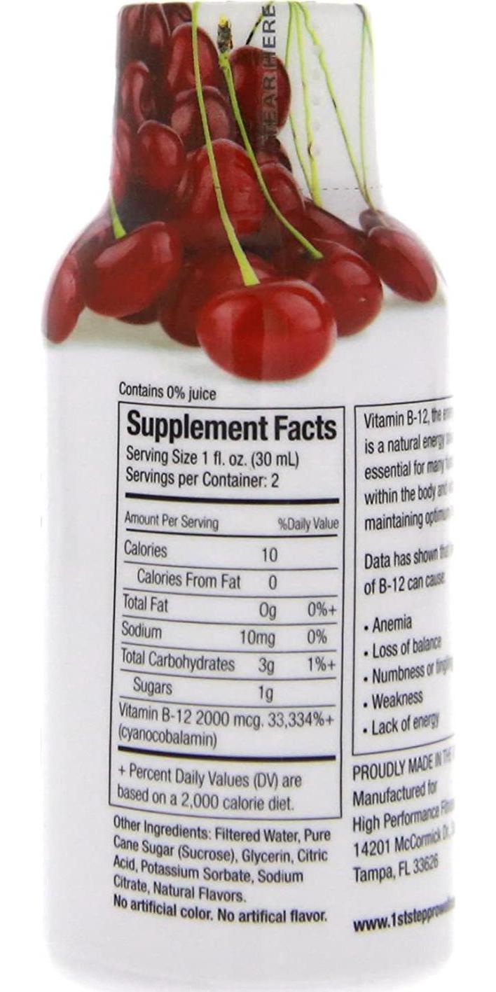 1st Step for Energy B-12 Boost Cherry Charge 12 (2 fl oz) bottles