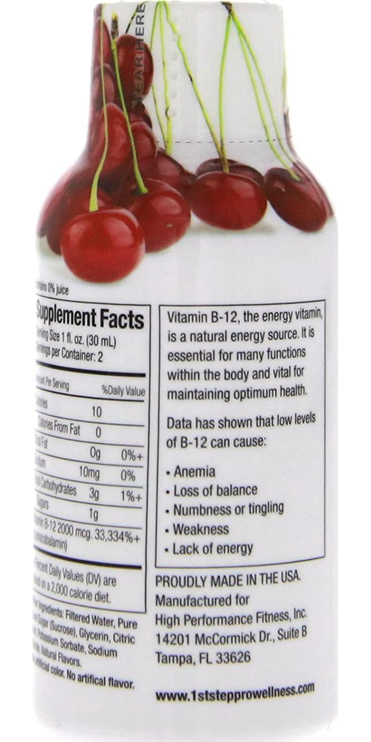 1st Step for Energy B-12 Boost Cherry Charge 12 (2 fl oz) bottles