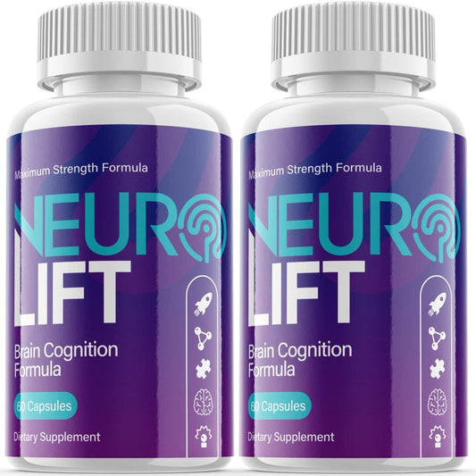 (2 Pack) Neuro Lift - Nootropic Memory Booster Dietary Supplement for Focus, Memory, Clarity, & Energy - Advanced Cognitive Formula for Maximum Strength - 120 Capsules - Nutricity.com.au