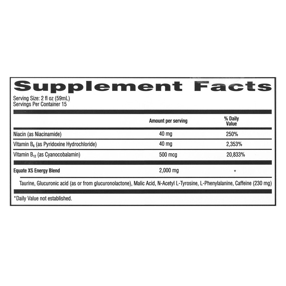 Equate Extra Strength Energy Dietary Supplement, Caffeine 230Mg, Grape Flavor, 15 Pack