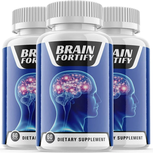 (3 Pack) Brain Fortify - Brain Boost Supplement - Dietary Supplement for Focus, Memory, Clarity, Cognitive - Advanced Nootropic Support Formula for Maximum Strength - 180 Capsules - Nutricity.com.au
