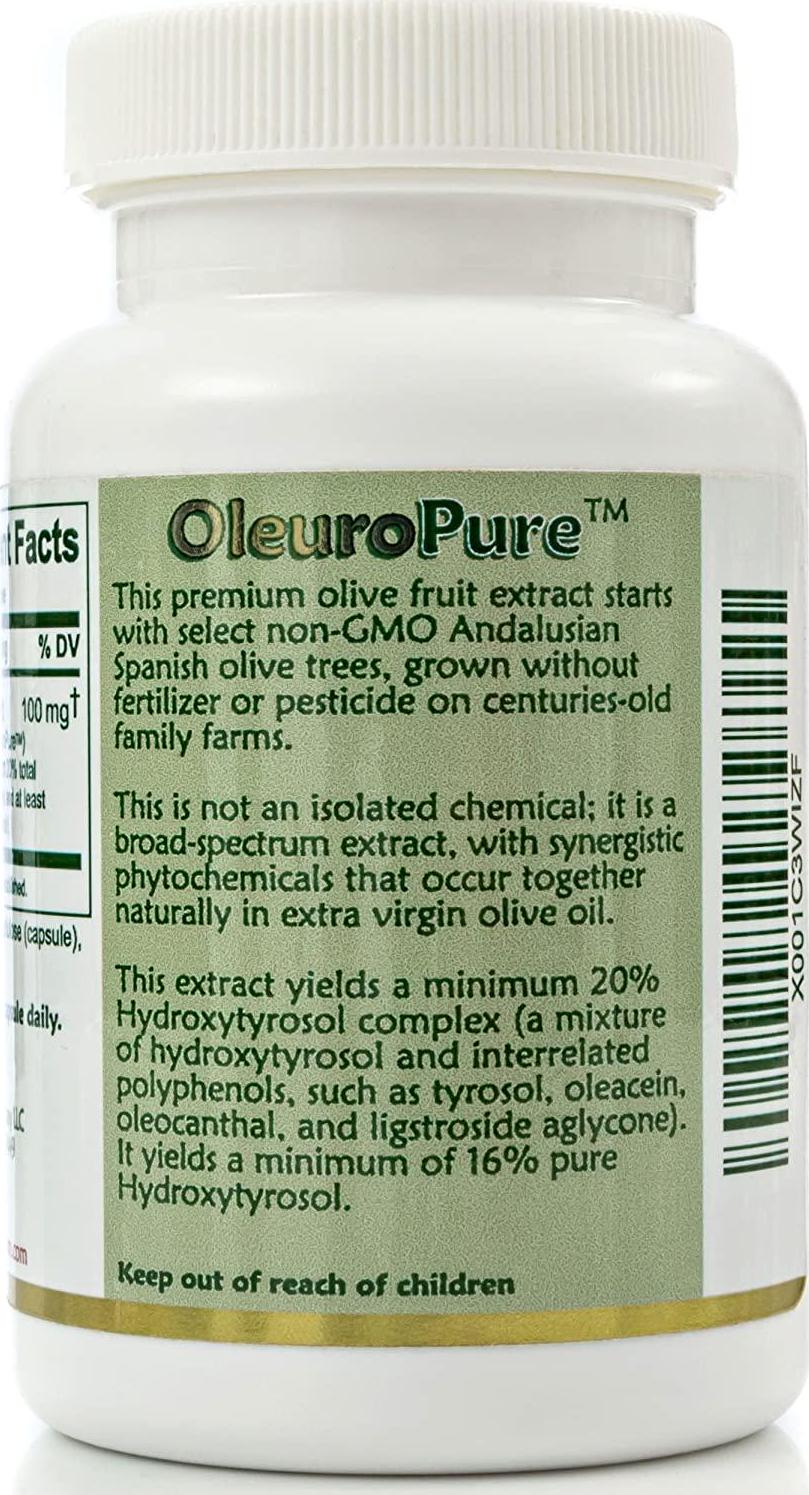 20% Hydroxytyrosol ComplexTM Olive Fruit Extract - Super Strength 100% Grown and Extracted in Spain. 100 mg, 90 Capsules. from Island Nutrition, The Maker of Real European Olive Leaf Extract.