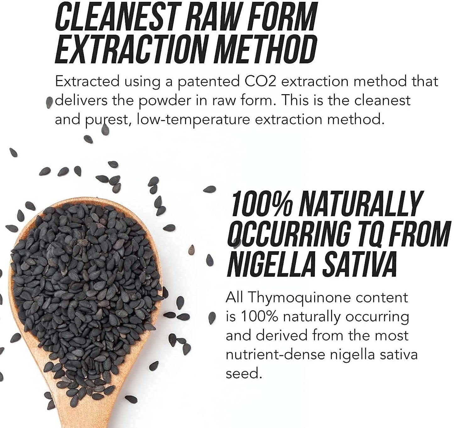 20% Thymoquinone Black Seed Oil Extract Capsules - TQ-Advanced 4X: Highest Thymoquinone Concentration Available - 60:1 Concentrate from Nigella Sativa, Raw Form, Vegan, Glass Bottle (60 Capsules)