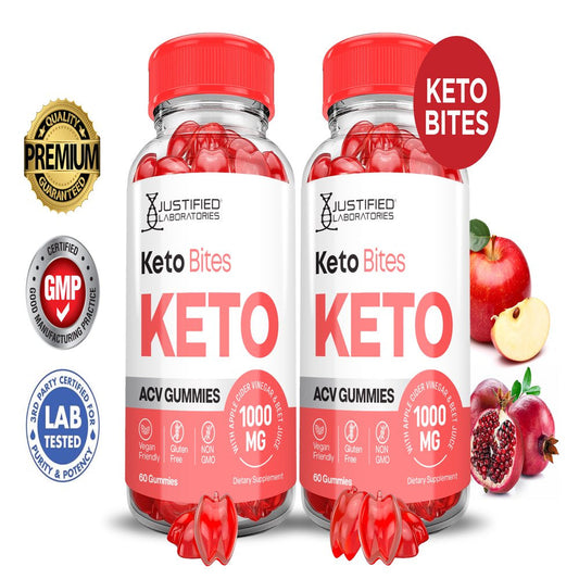 (2 Pack) Keto Bites ACV Gummies 1000MG Dietary Supplement 120 Gummys - Nutricity.com.au