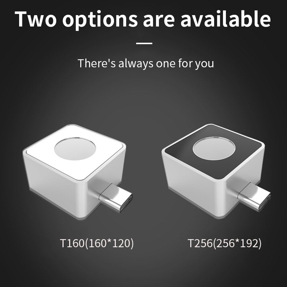 Dcenta Small Thermal Imaging Camera Portable Mobilephone Thermal Imager Support Highest Lowest Centre Point Regional Temperature Measurement 6 Display Modes Chinese and English Language Switchable