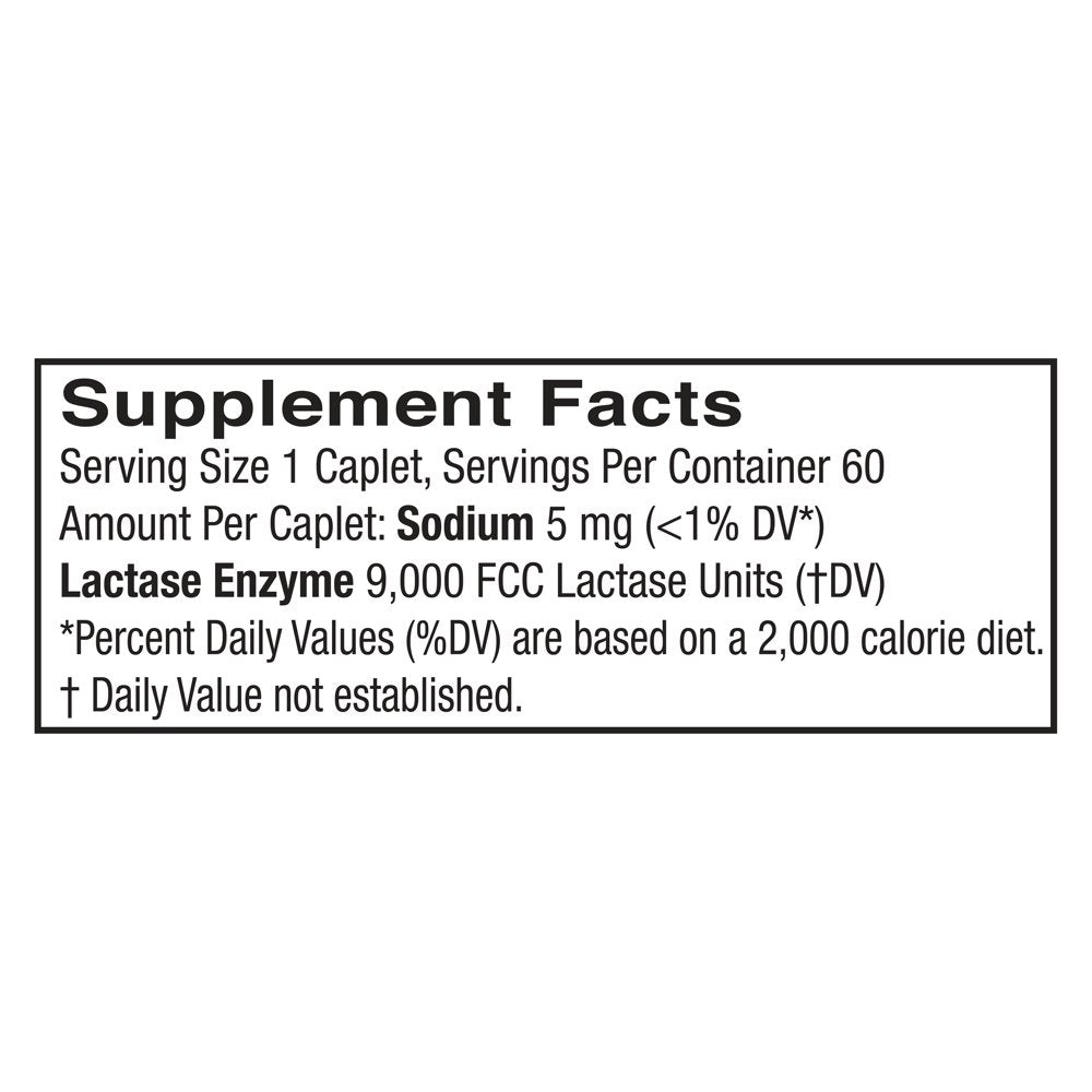 Equate Fast Acting Dairy Digestive Dietary Supplements, 60 Count