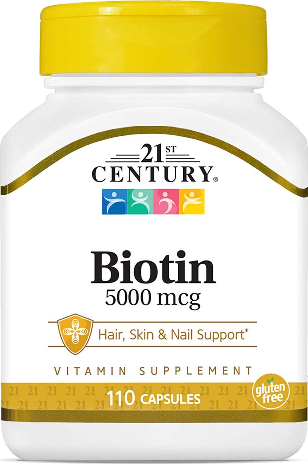 21st Century Biotin 5000 mcg Capsules, 110 Count