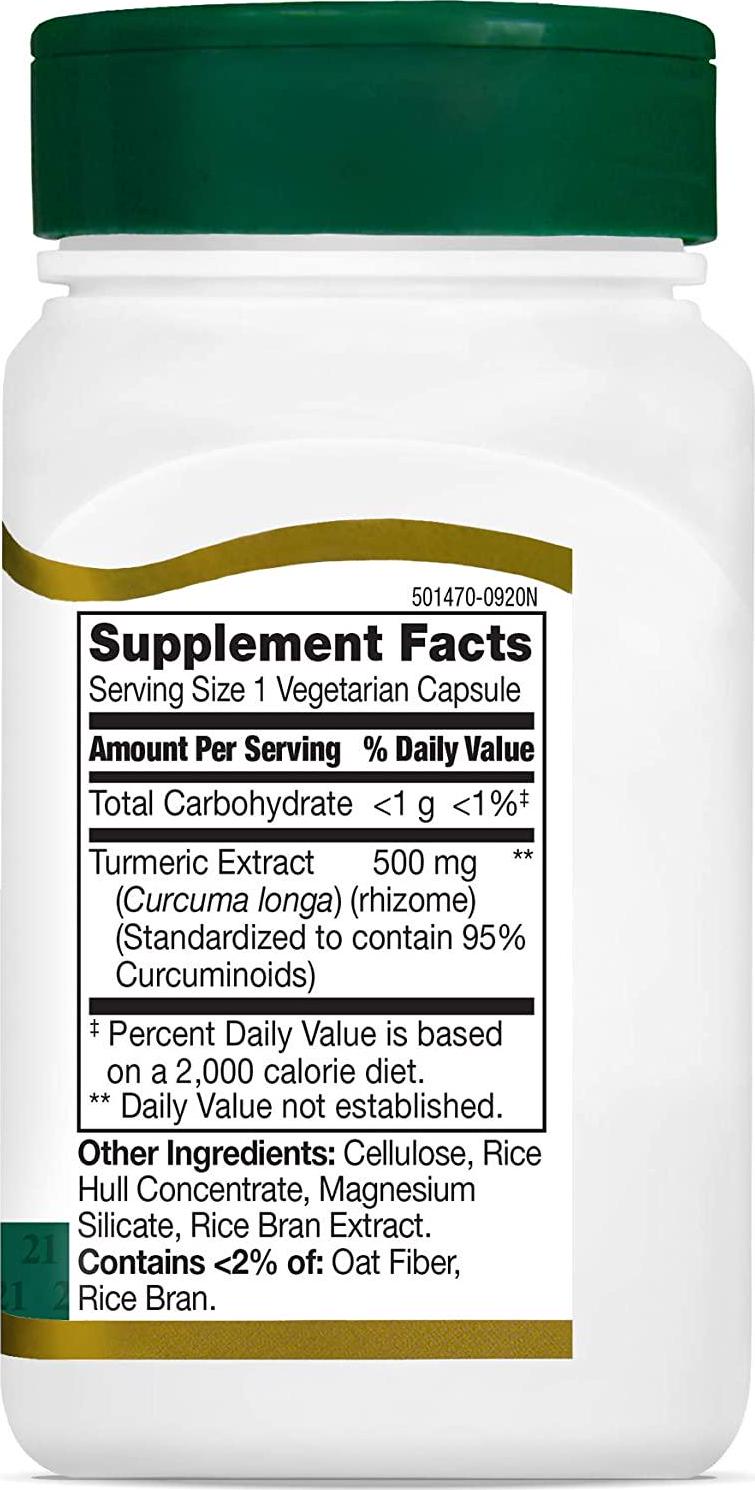 21st Century Curcumin 95 Herbal Supplements, 45 Count