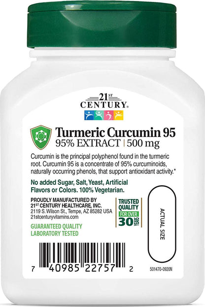 21st Century Curcumin 95 Herbal Supplements, 45 Count