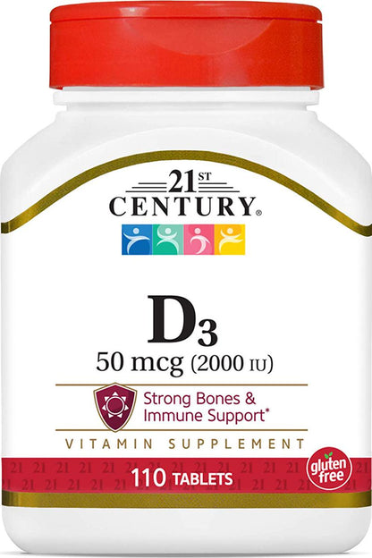 21st Century D3 2000 IU Tablets, 110 Count