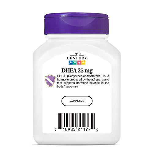 21st Century DHEA 25 mg Capsules, 90 Count