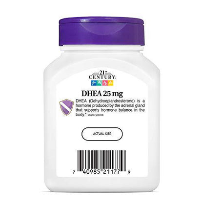 21st Century DHEA 25 mg Capsules, 90 Count