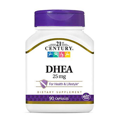 21st Century DHEA 25 mg Capsules, 90 Count