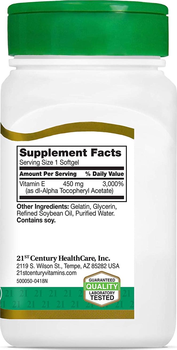 21st Century E 1000 I.U. (Dl-Alpha) Softgels, 55-Count