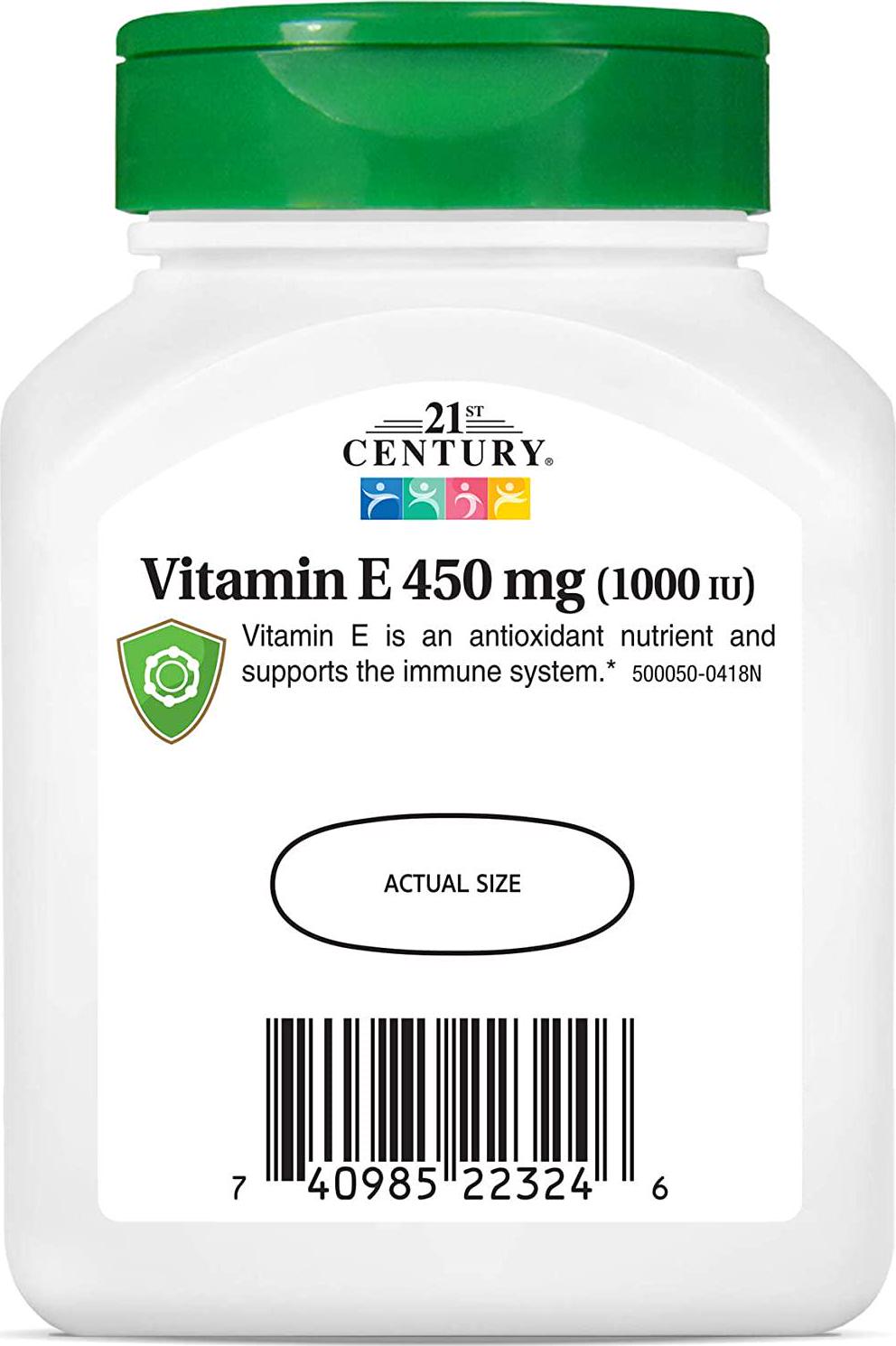 21st Century E 1000 I.U. (Dl-Alpha) Softgels, 55-Count