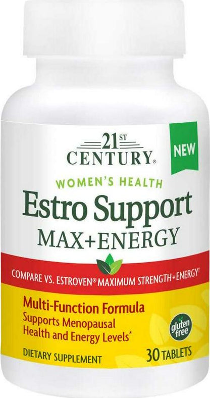 21st Century Estro Support Max + Energy, 30 Count