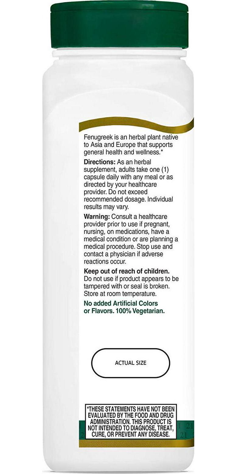 21st Century Fenugreek 610 Mg, 100 Count