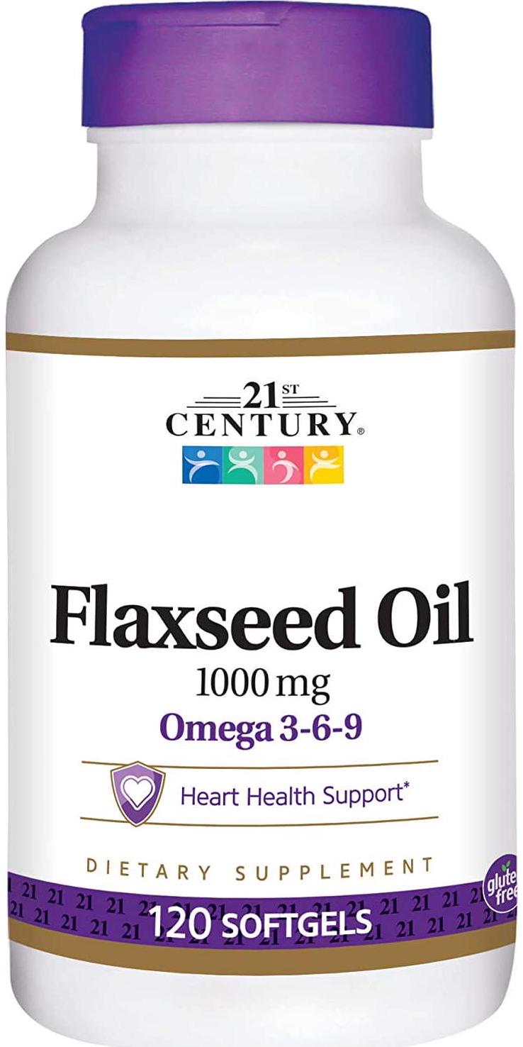 21st Century Flaxseed Oil 1000 Mg Softgels, 120-Count (22871)