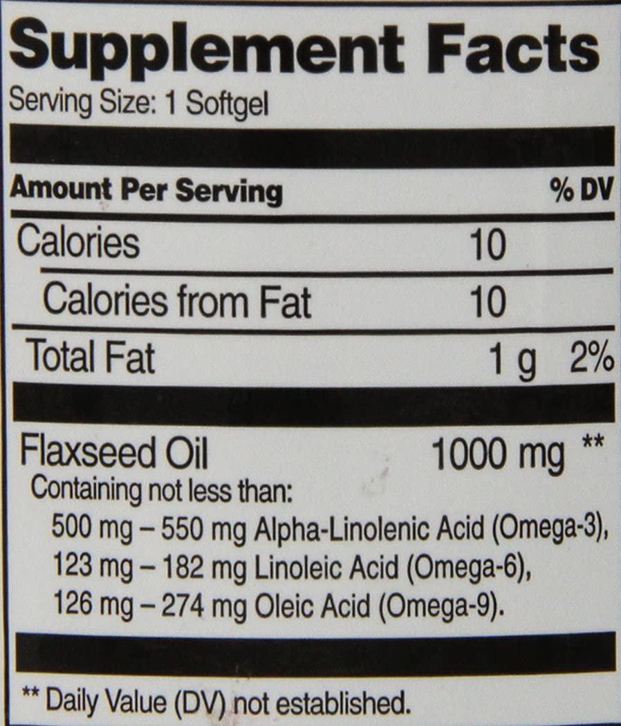 21st Century Flaxseed Oil 1000 Mg Softgels, 120-Count (22871)