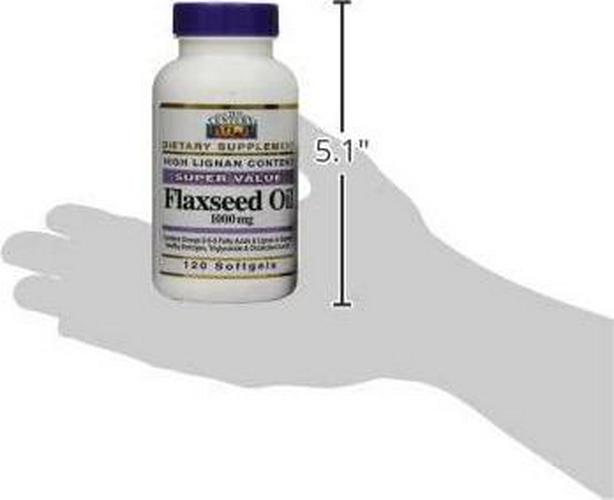 21st Century Flaxseed Oil 1000 Mg Softgels, 120-Count (22871)
