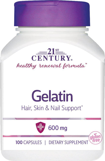 21st Century Gelatin 100 Capsules, (Pack of 2)