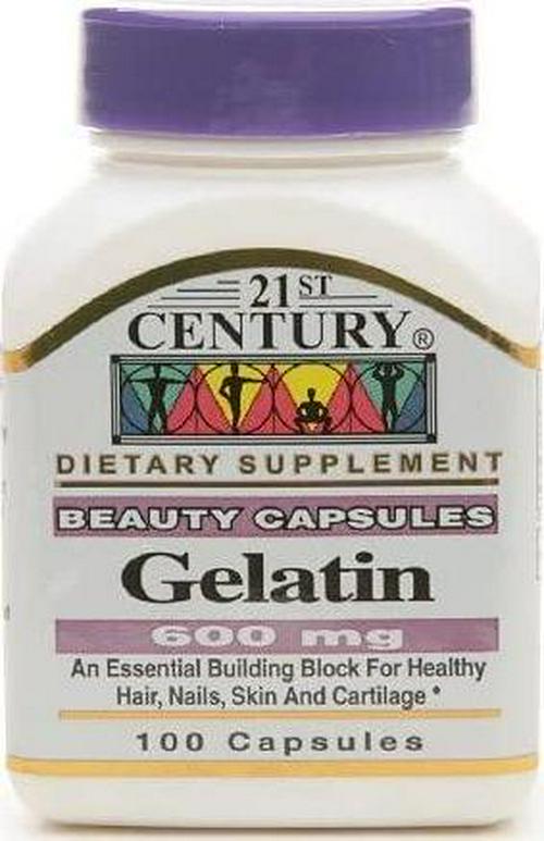 21st Century Gelatin 600mg, Beauty Capsules 100 capsules(pack of 2)