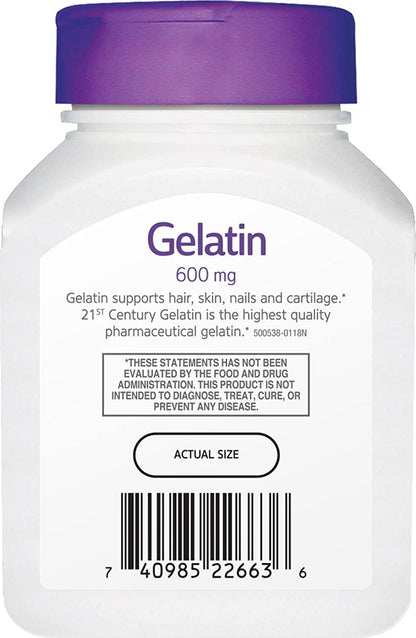 21st Century Gelatin 100 Capsules, (Pack of 2)