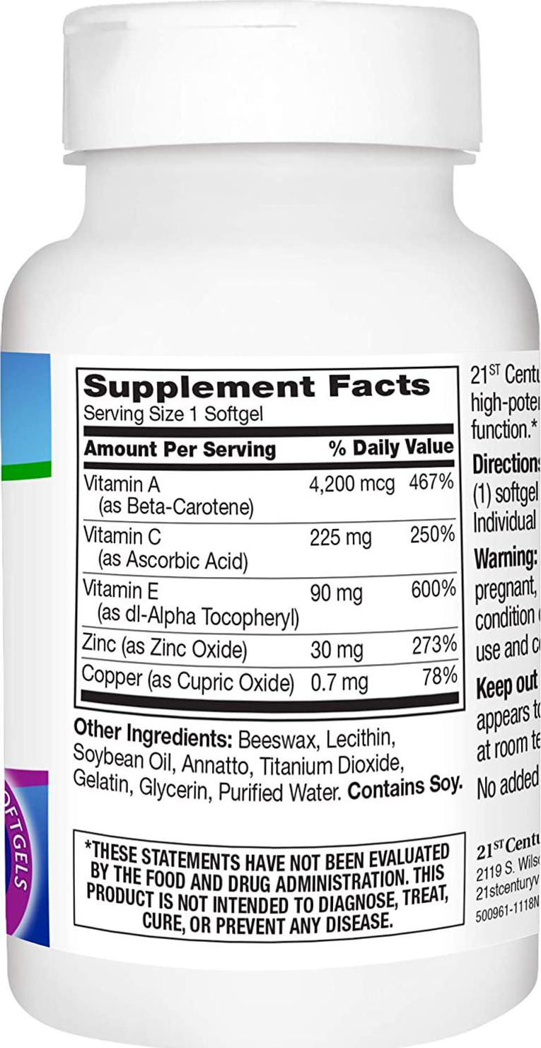 21st Century Healthy Eyes SuperVision Softgels, 120 Count