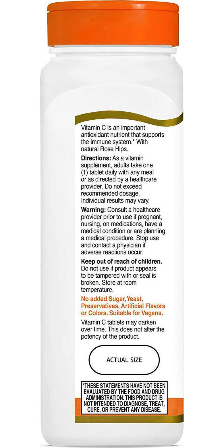 21st Century Natural C 1000 with Rose Hips Caplets, 110 Count