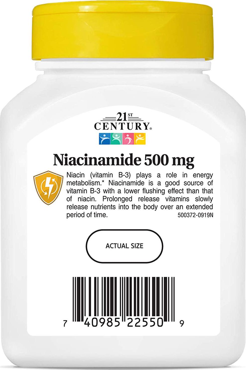 21st Century Niacinamide 500 mg Prolonged Release Tablets, 110 Count