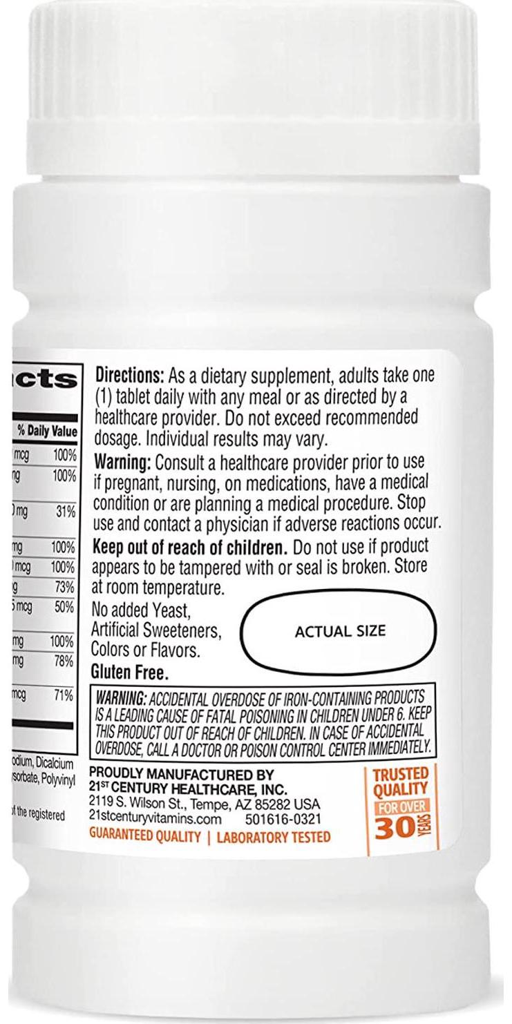 21st Century One Daily Women's Tablets, 100 Count